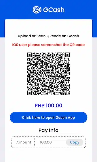 ?Step 4: Open the GCash app on your phone and pay by uploading or scanning the QR code.